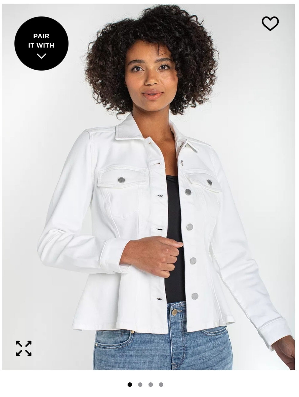 Liverpool White Denim Jacket XL